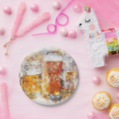 Mokken bier papieren bordje (Feest)