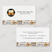 Mokken bier | Pub Hall Pattern Visitekaartje (Voorkant / Achterkant)