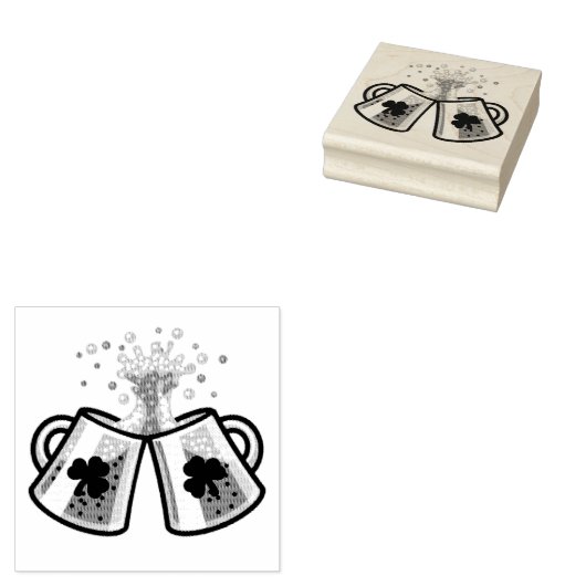 Mokken bier rubberstempel (Gestempeld)