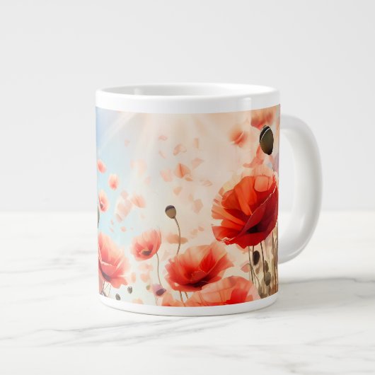 Mokken & Cups - Papavers groeien in een veld (Voorkant rechts)