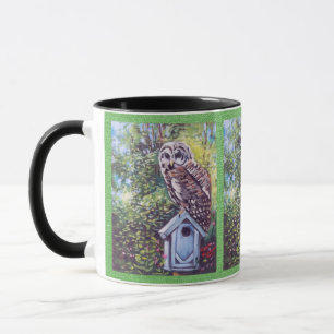 Mokken EN CUPS VOOR BARRED OWL EN BIRDHOUSE
