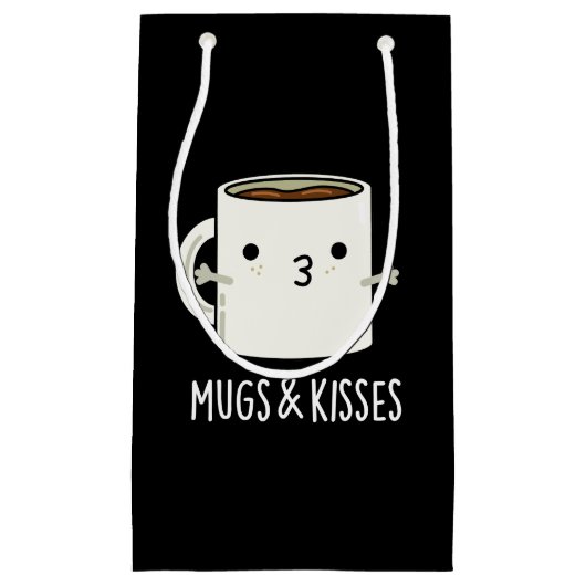 Mokken en Kisses Funny Mug Pun Dark BG Klein Cadeauzakje (Voorkant)