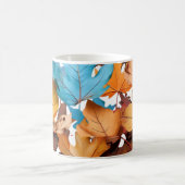 Mokken & kopjes met esdoornbladeren. Een mooie sch (Center)