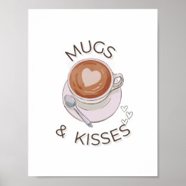 Mokken & Kusjes"Minimalistische muurkunst Print