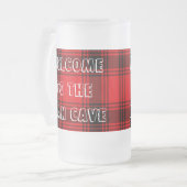 Mokken Man van glas Rood (Voorkant links)