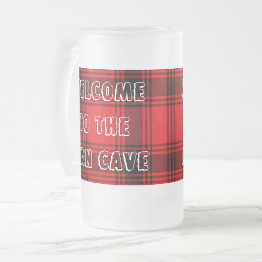 Mokken Man van glas Rood (Voorkant links)