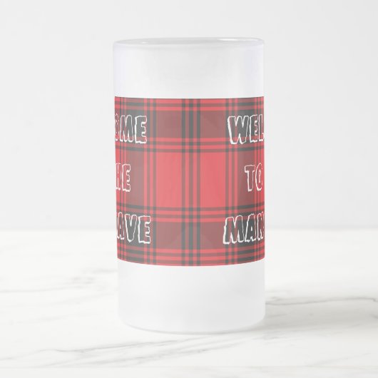 Mokken Man van glas Rood (Center)