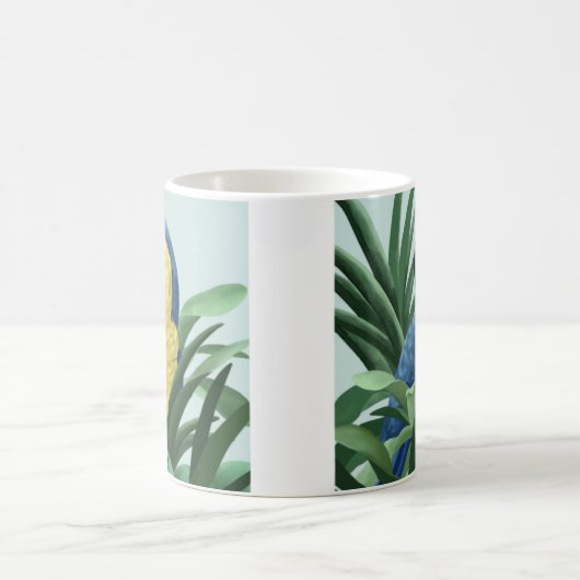 Mokken met blauwe en gouden Macaw (Center)