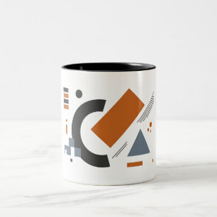 Mokken met creatieve geometrische kunst