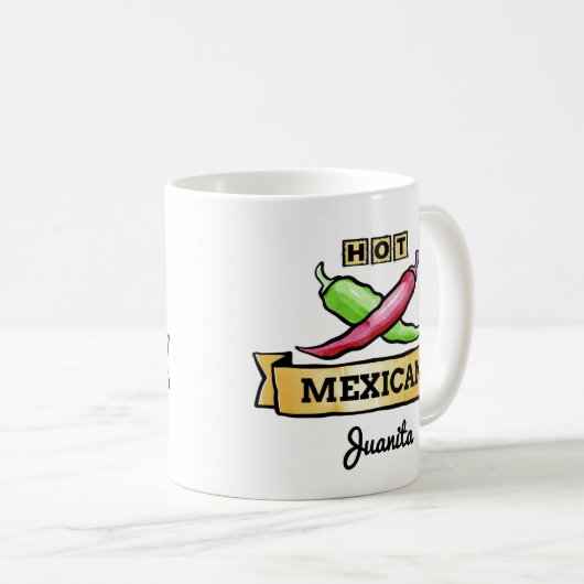 mokken met de aangepaste naam 'Hot Mexican' (Voorkant rechts)