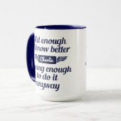 mokken met de aangepaste naam "Old & Young" (Voorkant links)