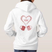 Mokken met een kersthuwelijk speciaal gepersonalis hoodie (Achterkant)