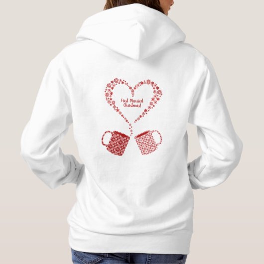 Mokken met een kersthuwelijk speciaal gepersonalis hoodie (Achterkant)