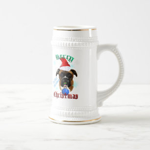 Mokken met een prachtige kerstboxer Dog