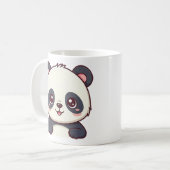 mokken met leuke cartoon stijl kawaii baby panda (Voorkant links)