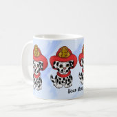 Mokken met puppy brandweerman (Voorkant links)
