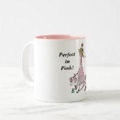Mokken, Roze Giraffe Twee-Tone Koffie Mok (Voorkant links)