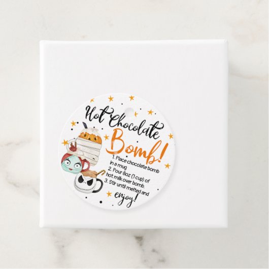 Mokken Stars Halloween Hot Chocolate Bomb Bedankjes Labels (In situ)