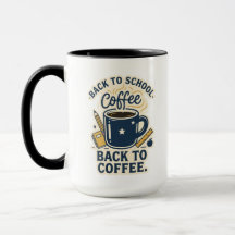 Mokken Terug naar school koffie leraar grappig cad
