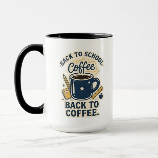 Mokken Terug naar school koffie leraar grappig cad (Links)