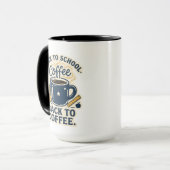 Mokken Terug naar school koffie leraar grappig cad (Voorkant links)