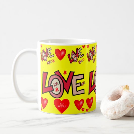 Mokken Valentijnsdag Mok (Met donut)