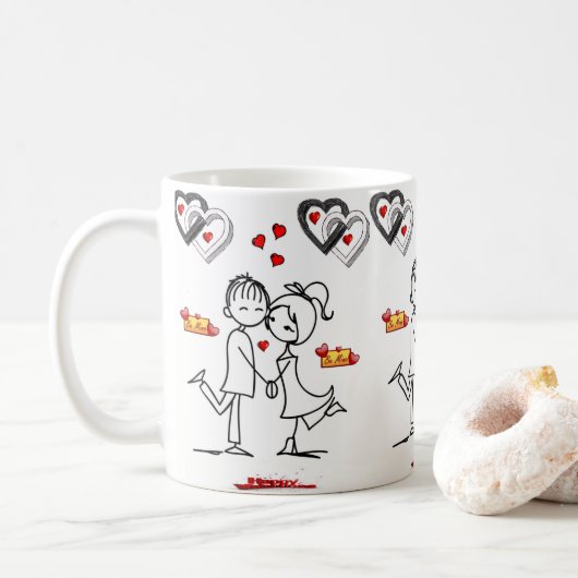 Mokken Valentijnsdag Mok (Met donut)