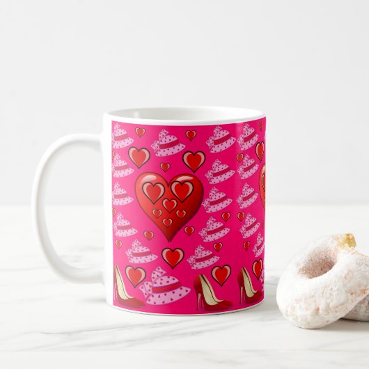 Mokken Valentijnsdag Mok (Met donut)