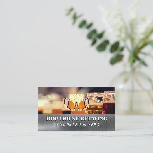 Mokken van Beer Logo | Brouwerij Visitekaartje (Staand voorkant)