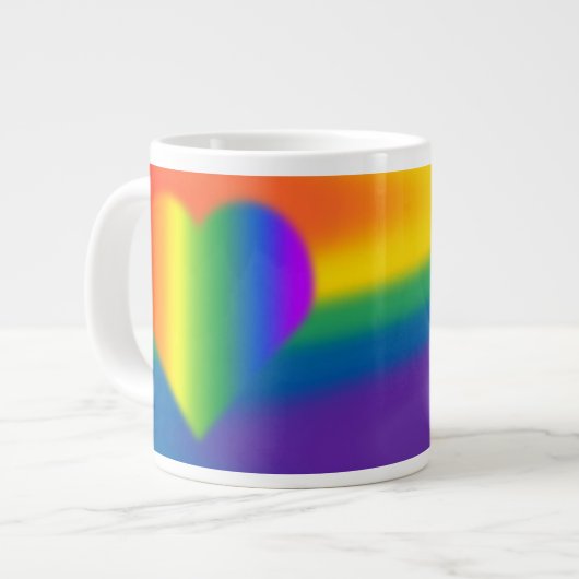 Mokken van de Gay Pride Coffee Cup Rainbow Love Cu (Links)