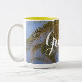Mokken van de Groom Palm Trees Wedding (Links)