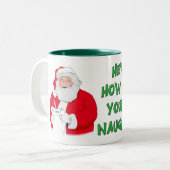 Mokken van de Naughty List van de kerstman (Voorkant links)