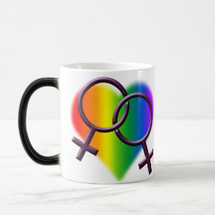 Mokken van de vrouwelijke Gay Pride Cups Rainbow L