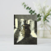 Mokken van koper en turf feestdagenkaart (Staand voorkant)