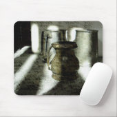 Mokken van koper en turf muismat (Met muis)