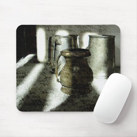 Mokken van koper en turf muismat (Met muis)