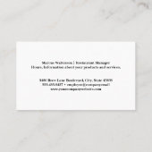 Mokken van schuimbier | restaurant in de buitenluc visitekaartje (Achterkant)