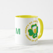 Mokken van speciale monogram voor St. Patrick's Da (Voorkant rechts)