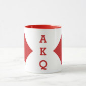 Mokken voor aangepast kaartafspeelmonogram - diama (Midden)