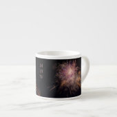 Mokken voor aangepaste Fireworks-monogram (Voorkant rechts)