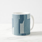 mokken voor aangepaste monogram "Blue Concrete" (Voorkant rechts)