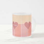 Mokken voor aangepaste monogram hartpatroon (Voorkant rechts)