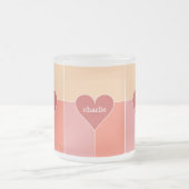 Mokken voor aangepaste monogram hartpatroon (Center)