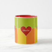 Mokken voor aangepaste monogram hartpatroon (Midden)