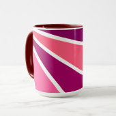 Mokken voor aangepaste monogram kleurrijke stralen (Voorkant links)