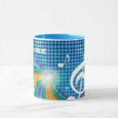 Mokken voor aangepaste monogram muziekillustratie (Midden)