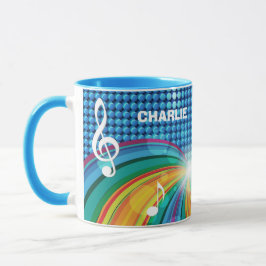 Mokken voor aangepaste monogram muziekillustratie