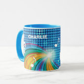 Mokken voor aangepaste monogram muziekillustratie (Voorkant links)