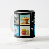 Mokken voor aangepaste monogram van koffie Lover 2 (Voorkant links)