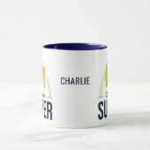 Mokken voor aangepaste naam en locatie surfer (Midden)